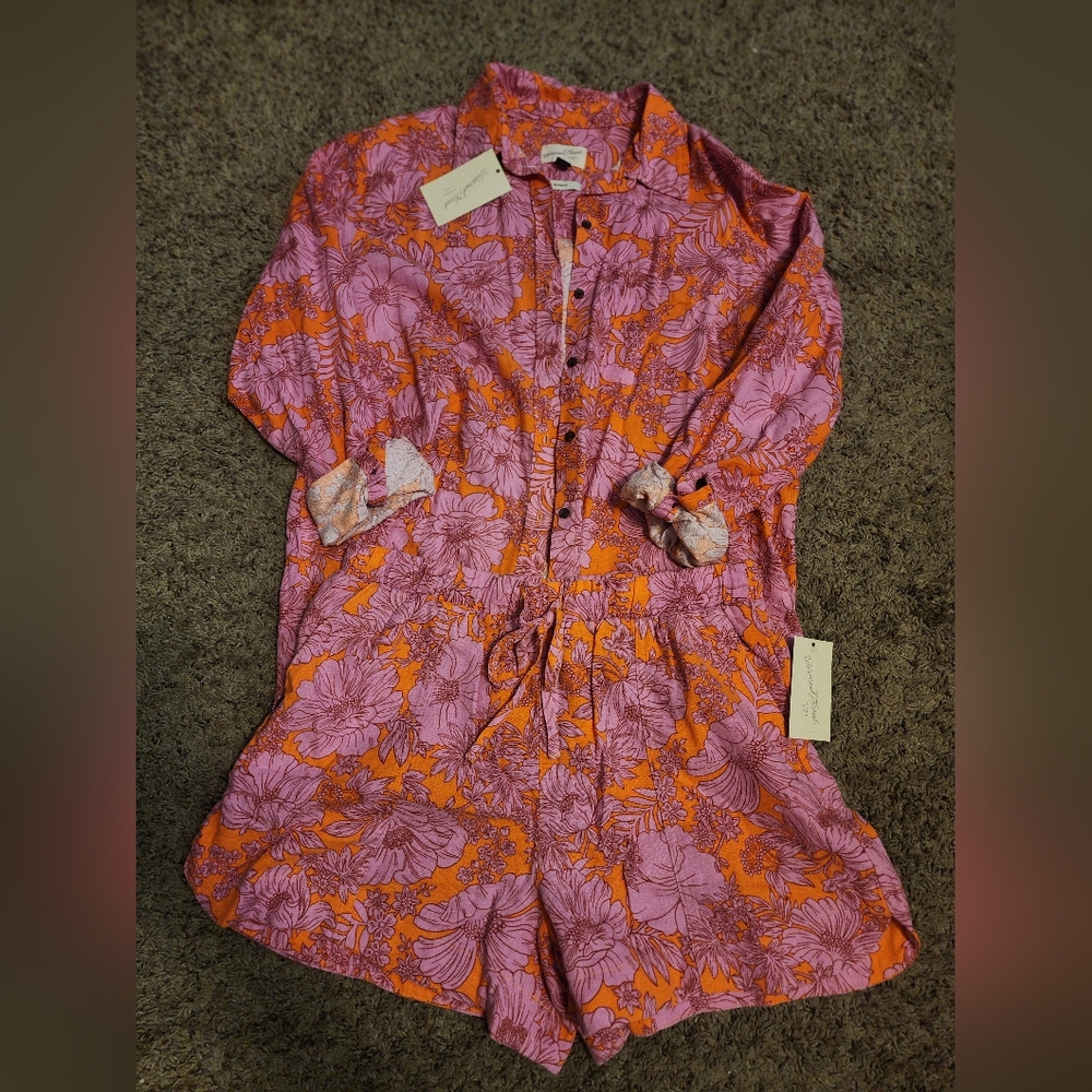 Universal Thread By Target NWT Vibrant Pink and Orange Floral Matching Set